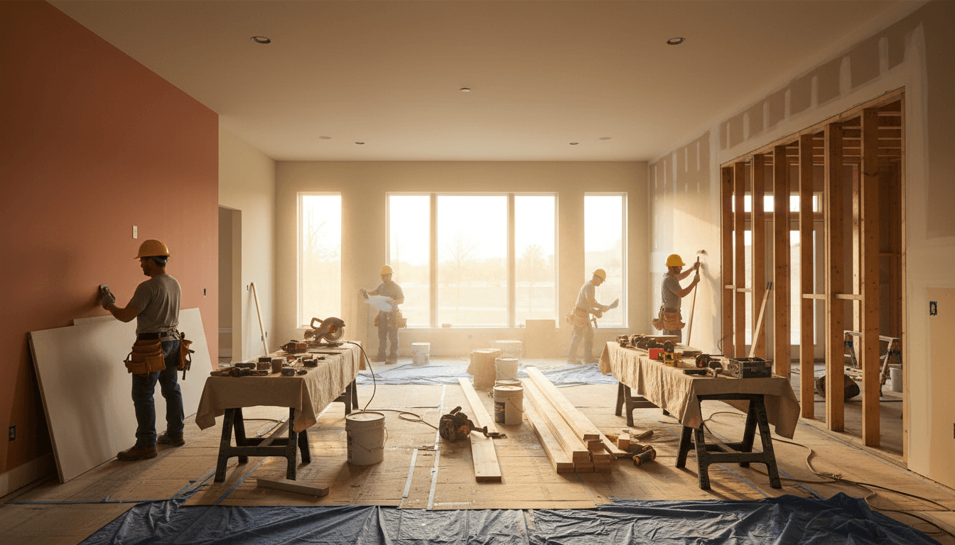 Professional reconstruction and interior finishing of restored property